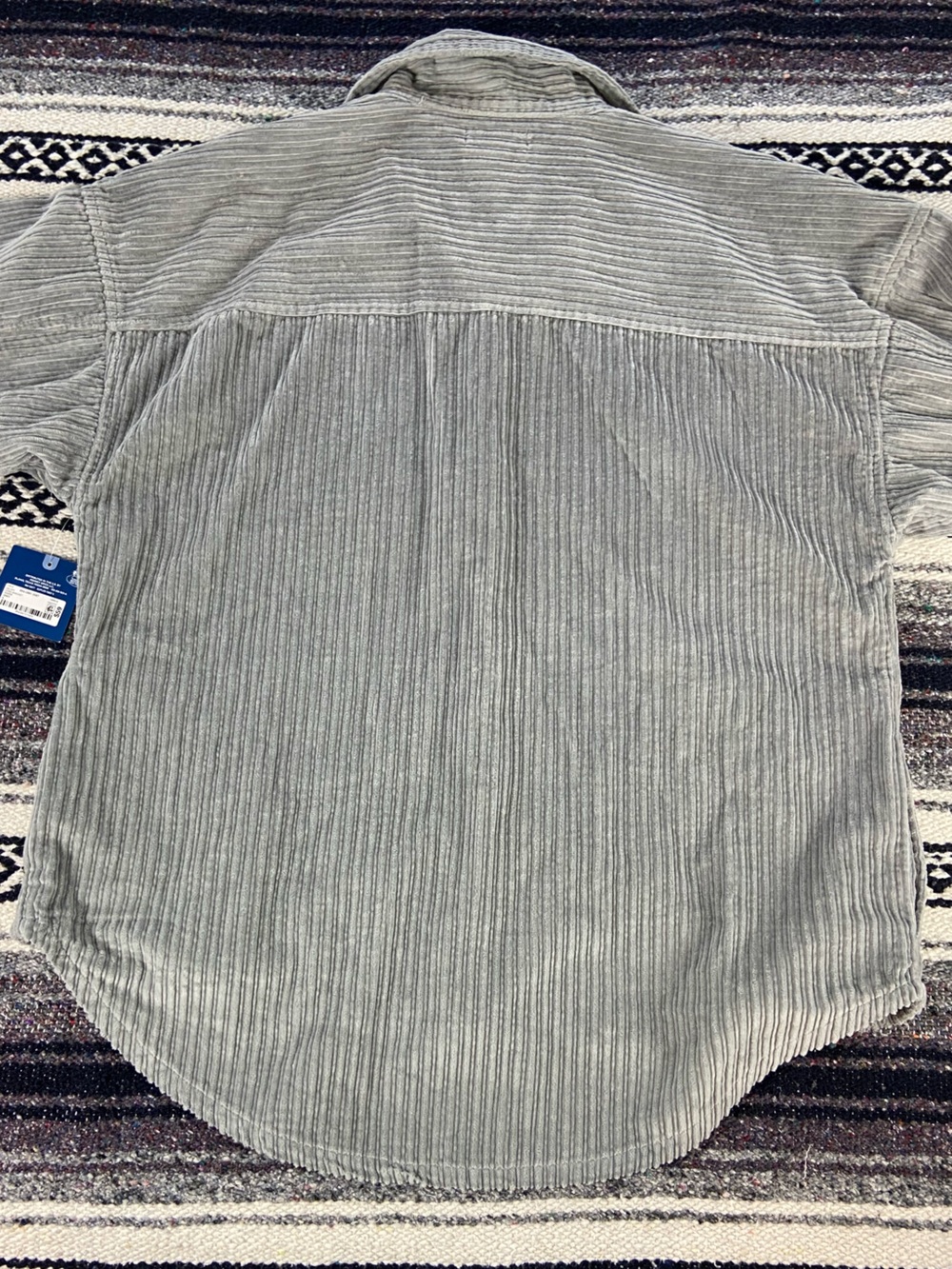 NWT New Arizona Jean Company Gray Corduroy Oversized Button-Down Shirt Shacket - Picture 8 of 11